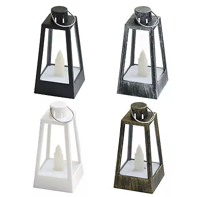 Farmhouse Lantern Rustic Decorative Lantern With Flameless LED Candle • $10.48