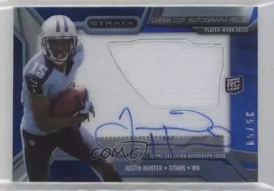 2013 Topps Strata Clear Cut Relics Sapphire /50 Justin Hunter Rookie Auto RC • $6.29