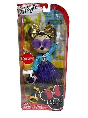 New Disney Minnie Mouse City Style Posable Doll Jakks Glasses Camera • $19.99