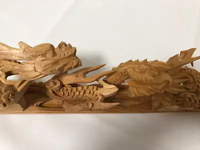 Japanese Buddhist Altar Wooden Carved Dragon Hand Carving DK12 • £96.98