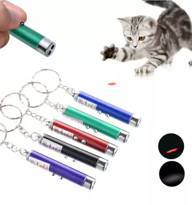 Red Laser Lazer Pen Pointer  2 In 1 With LED Light Cat Dog Toy Keyring UK • £2.39