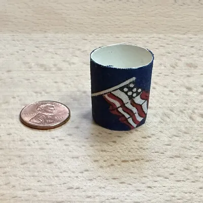 $35.87 • Buy Vintage Artisan Dollhouse Miniature 4th Of July Trash Can Bin Patriotic SIGNED