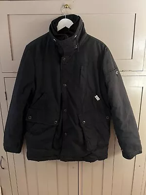 G Star Raw Ontario Parka Men's Full Zip Insulated Jacket In Black - Large Size • £27.50