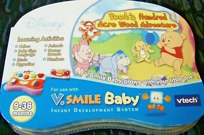 $8.79 • Buy Disney Baby Vtech V.smile Game Cartridge - Pooh's Hundred Acre Wood Adventure