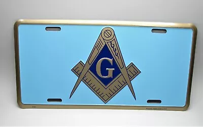 Mason Logo Masonic Freemason 3d Embossed Metal Car License Plate Autotag • $12.98