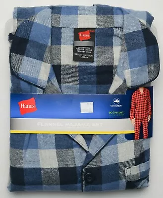 Hanes #11236 NEW Men's Multicolor Plaid 100% Cotton Flannel Pajama Set • $17.99