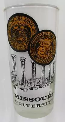 University Of Missouri Football Glass 1976 Tumbler Mizzou Tigers Vintage PERFECT • $20.25