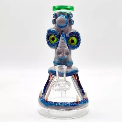 8 Inch 3D Big Eyes Monster Green Lip Glass Bong Hookah Water Pipe Bongs  14mm • $38.99