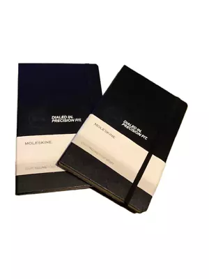 Moleskine Black Ruled Notebook HARD Cover 240  (Logo Cover)  5 X 8 1/4 (2 Pack) • $17.95