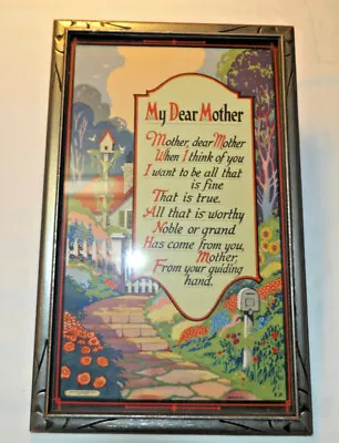 Morris & Bendien ART NOUVEAU PRINT My Mother Dear Early 1900s F. P. NY Poem • $19.95