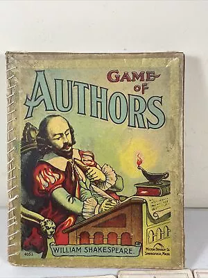 Vintage Authors Card Game Milton Bradley Complete With Box #4051 • $34.40