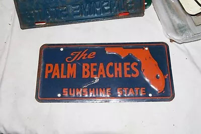 The Palm Beaches Sunshine State Vanity Booster License Plate Lot 8 RARE VANITY  • $75