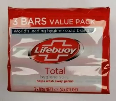 £7.95 • Buy 6 X Lifebuoy Total Body Skin Wash Hygiene Bar Soap Value Pack 6x90g