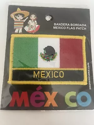 Mexico Flag Patch Embroidered Sew On.  Sealed • $3.75