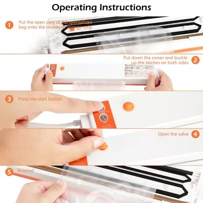 $32.59 • Buy Machine Sealer Vacuum Packer Household Food Vacuum Sealing Packaging Food Keep