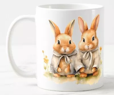 Cute Rabbits Mug/Cup Tea/Coffee Mug • £8.99