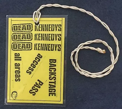 Vintage Dead Kennedys Backstage Pass Access All Areas Laminate Punk Rock 1980s • $99.99