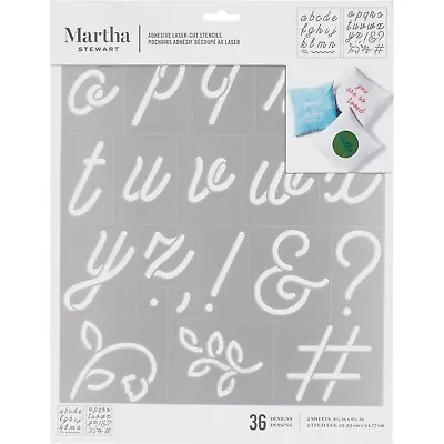 New - Discontinued -  Martha Stewart Adhesive Stencil Round Script - 5674 • $20