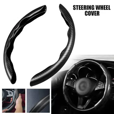 2PCS For Honda Black Car Steering Wheel Booster Cover Accessories Carbon Fiber • $9.97