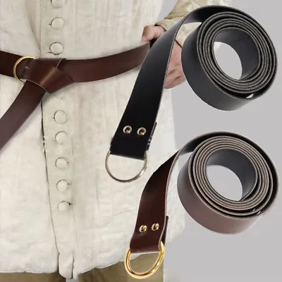 Medieval Belt For Men Renaissance Knight Belt WaistBand PU Leather O • £8.51
