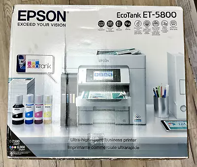 Epson EcoTank Pro ET-5800 Wireless All-In-One Inkjet Printer - White NEW! • $694.99