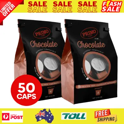 $18.20 • Buy Nespresso Compatible Coffee Pods 50 X Hot Chocolate Capsules Rich Creamy Cocoa