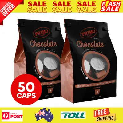 Nespresso Compatible Coffee Pods 50 X Hot Chocolate Capsules Rich Creamy Cocoa • $19.99