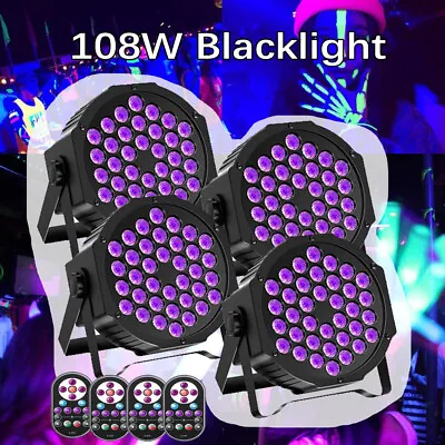 4X108W UV Black Light LED Strip Ultraviolet Tube Lamp Bar Disco Club Party Decor • £43.99