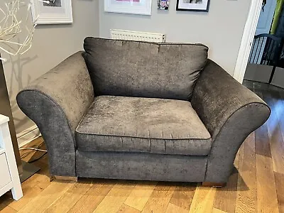 £110 • Buy Next Snuggle Chair - Chenille In Charcoal - Used A Handful Of Times Only