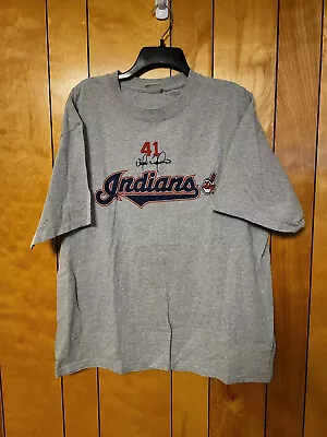 Cleveland Indians Shirt XL Short Sleeve Jersey Style #41 Victor Martinez MLB D3 • $11.99