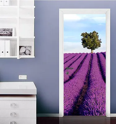 £131.99 • Buy 3D Purple Field 82 Door Wall Mural Photo Wall Sticker Decal Wall AJ WALLPAPER UK