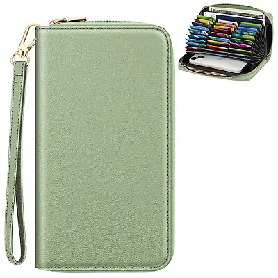 30 Slots RFID Leather Wallet Credit Card Holder Clutch Travel Purse For Women • $5.99