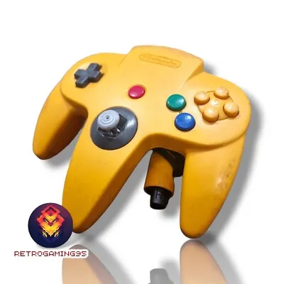 💫 Genuine Nintendo 64 Yellow N64 Controller - 8/10 Joystick TESTED 💫 • $31.99