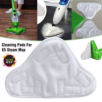 NEW Stick On White Washable Cleaning Pads Microfiber For X5 Steam Mop H20 H2O • $15.96