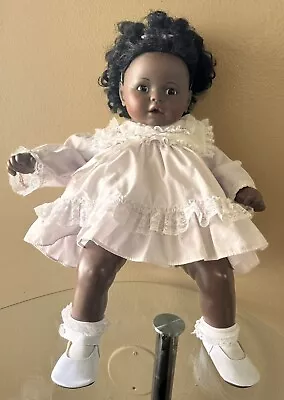 Vintage African American AA Baby Doll Big And Beautiful 26” 7lbs Resin 1984 • $40