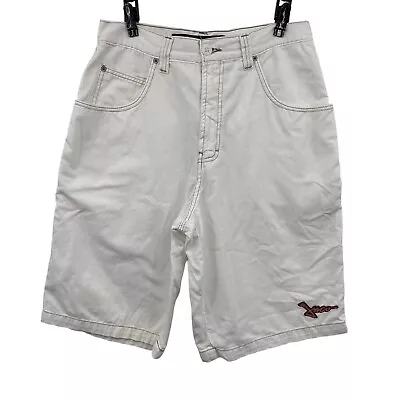 Vintage 90s JNCO Shorts Men's Size 34 (32) White Y2K Baggy Wide Leg Skater USA • $69