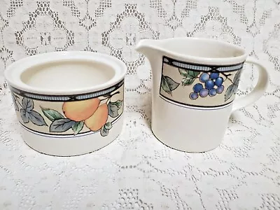 Mikasa Garden Harvest Sugar Bowl No Lid And Creamer Intaglio Oven  Dishwasher • $14.83