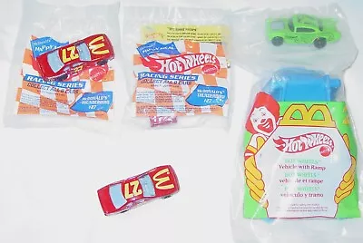 4 NEW VINTAGE 1990's McDonald's HOT WHEELS HAPPY MEAL TOY CARS • $13