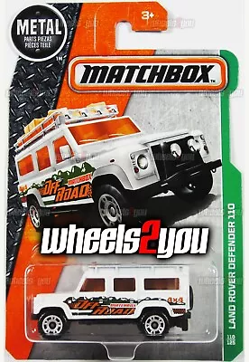 Matchbox LAND ROVER DEFENDER 110 #110 White- MBX Explorers - 1:64 Off-Road DJW38 • $2.04