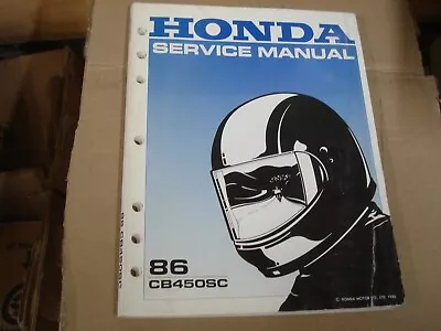 1986 Honda Cb450sc Motorcycle Service Manual Shop Book Repair Cb 450sc • $47.50