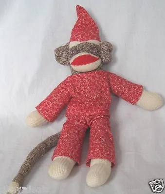 £29.34 • Buy Handmade Sock Monkey 16 Inch Plush Stuffed Animal Flannel Outfit