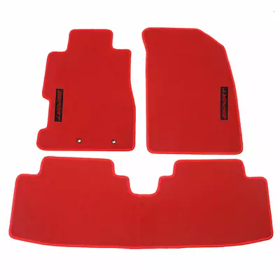 For 01-05 Honda Civic Red Car Floor Mats Nylon Carpet Liner Front Rear Set • $58.99