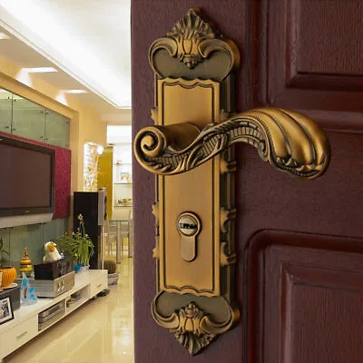 Antique Door Lock Security Handle Door Entry Lever European Mortise Door Lock • $32