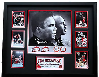 New Michael Jordan Muhammad Ali Signed Limited Edition Memorabilia Framed • $64.33