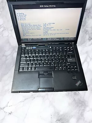 IBM ThinkPad Lenovo T61 Loads BIOS Good Battery No Charger 4 Parts Or Repair • $45