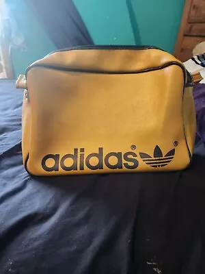 Adidas 1970s Clean Sports Vintage Leather Bag Mustard Yellow Made In Yugoslavia  • $115