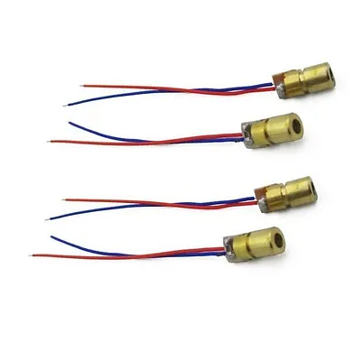 2 PCS 650nm 6mm 3V 5mW Laser Dot Diode Module Red Copper Head Mini Laser Pointer • $1.68