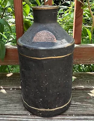 Antique 1915 H.P. HOOD & Sons Milk Dairy Metal Jug Can  • $175