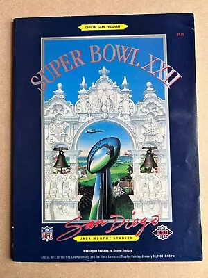 Super Bowl XXII 22 NFL Programme Denver Broncos V Washington Redskins US EDITION • £18