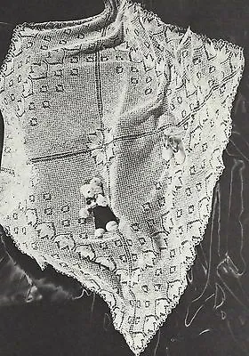 Vintage Baby Heirloom Christening Cobweb Shawl Knitting Pattern 1ply & 2ply 987 • £2.09